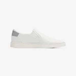 Herren Slip On | Weiß-Grau