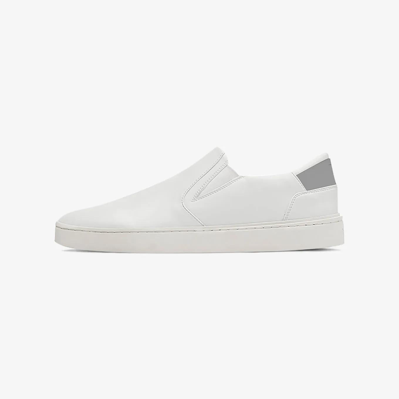 Herren Slip On | Weiß-Grau