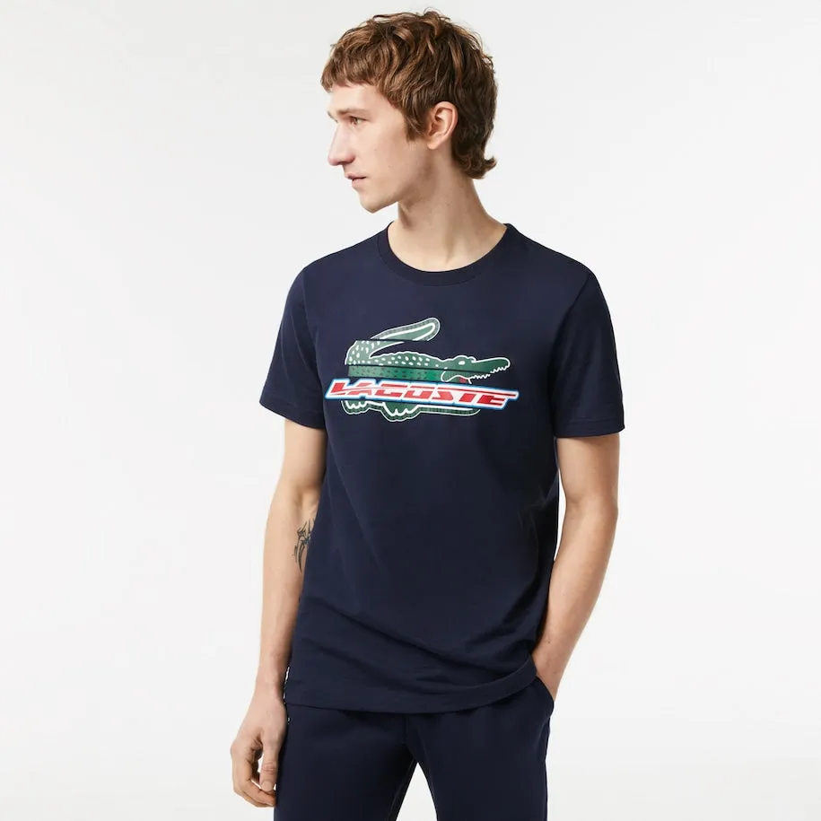 Herren SPORT Regular Fit Bio-Baumwolle T-Shirt Marineblau