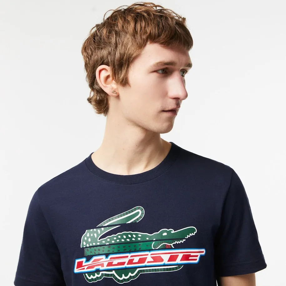 Herren SPORT Regular Fit Bio-Baumwolle T-Shirt Marineblau
