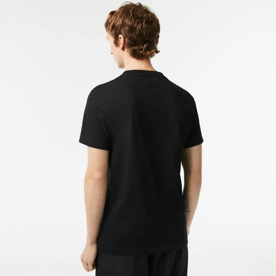Herren SPORT Regular Fit T-Shirt mit kontrastierender Branding-Aufschrift Schwarz