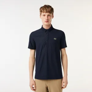 Herren Sport Polohemd mit strukturierter, atmungsaktiver Golf-Optik in Marineblau
