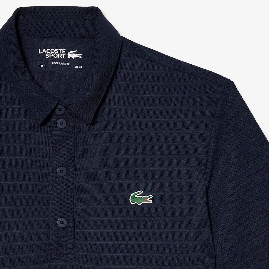 Herren Sport Polohemd mit strukturierter, atmungsaktiver Golf-Optik in Marineblau