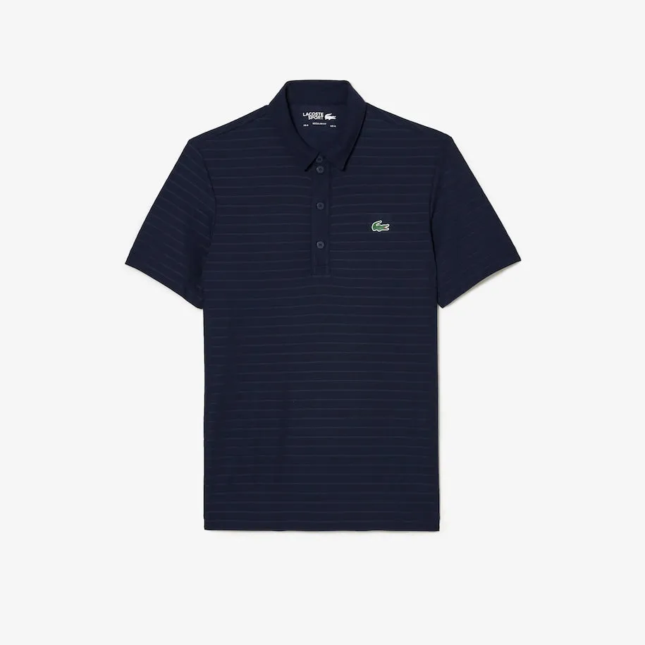 Herren Sport Polohemd mit strukturierter, atmungsaktiver Golf-Optik in Marineblau