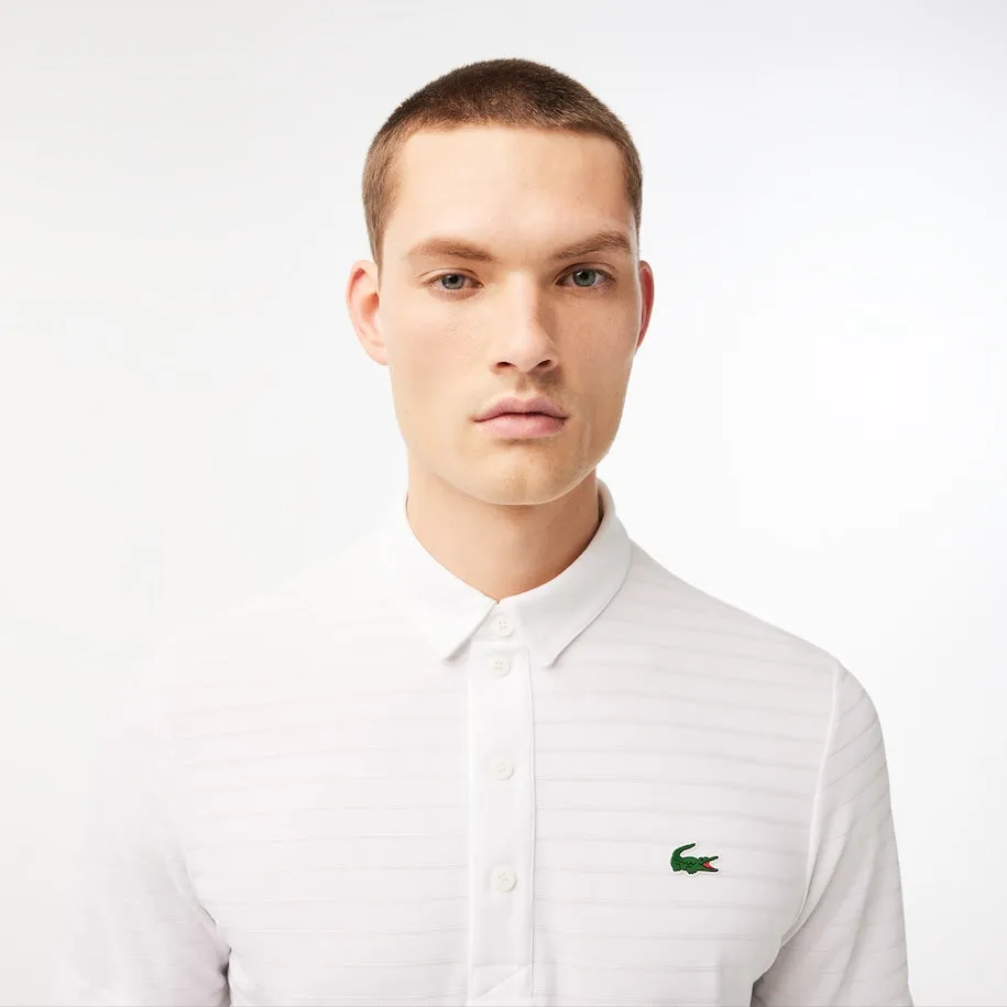Herren Sport Polohemd mit strukturierter, atmungsaktiver Oberfläche in Weiß