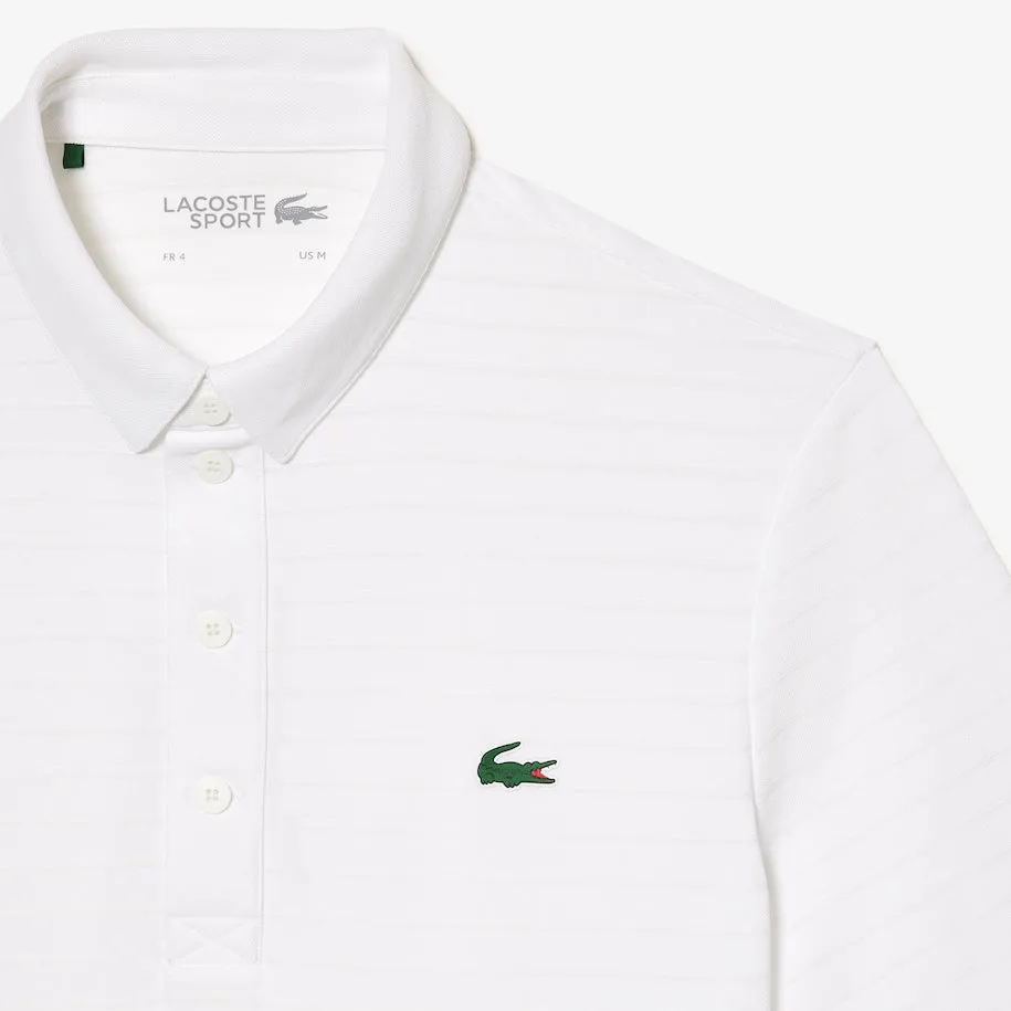 Herren Sport Polohemd mit strukturierter, atmungsaktiver Oberfläche in Weiß