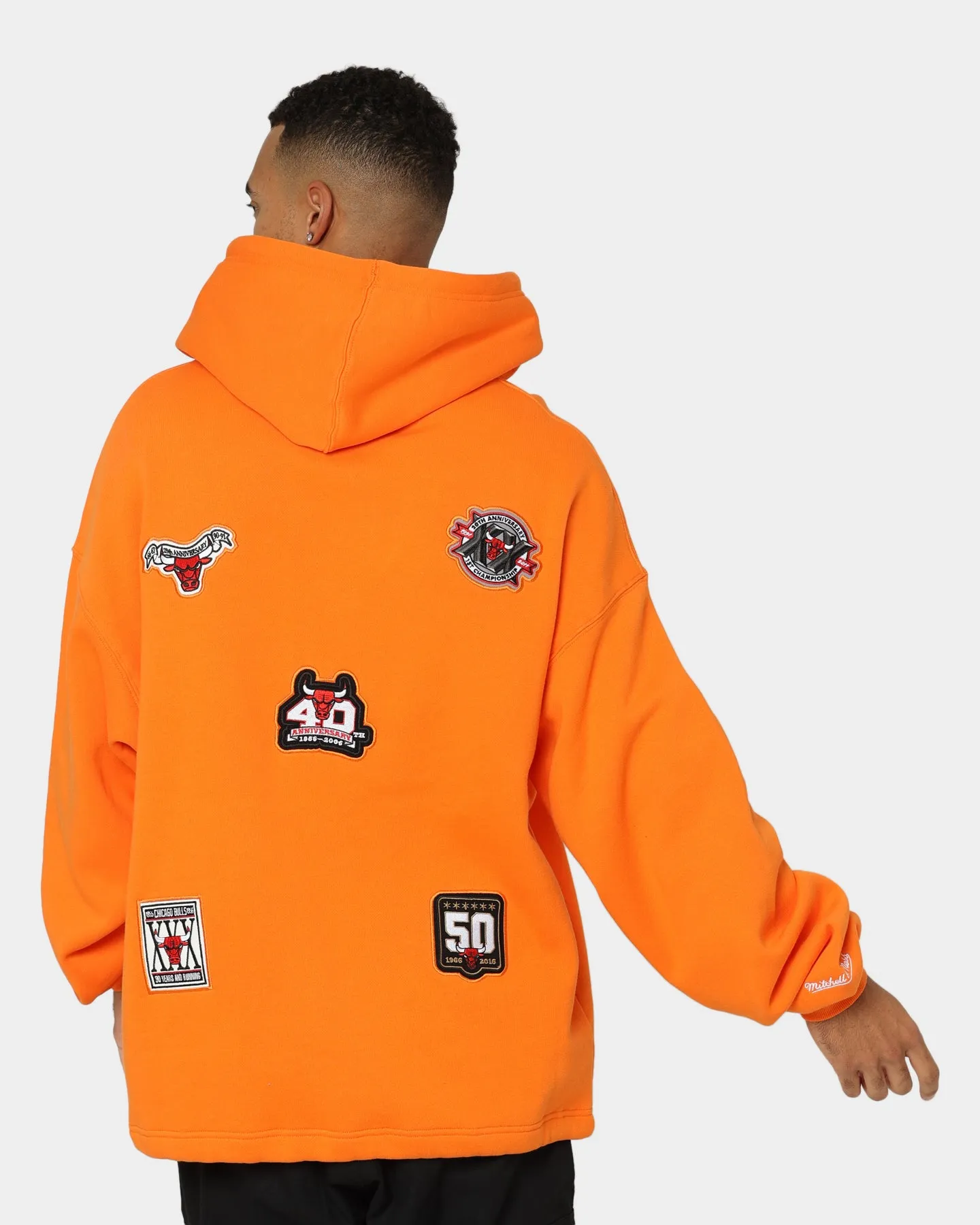 Mitchell & Ness Chicago Bulls Jubiläums-Hoodie Orange