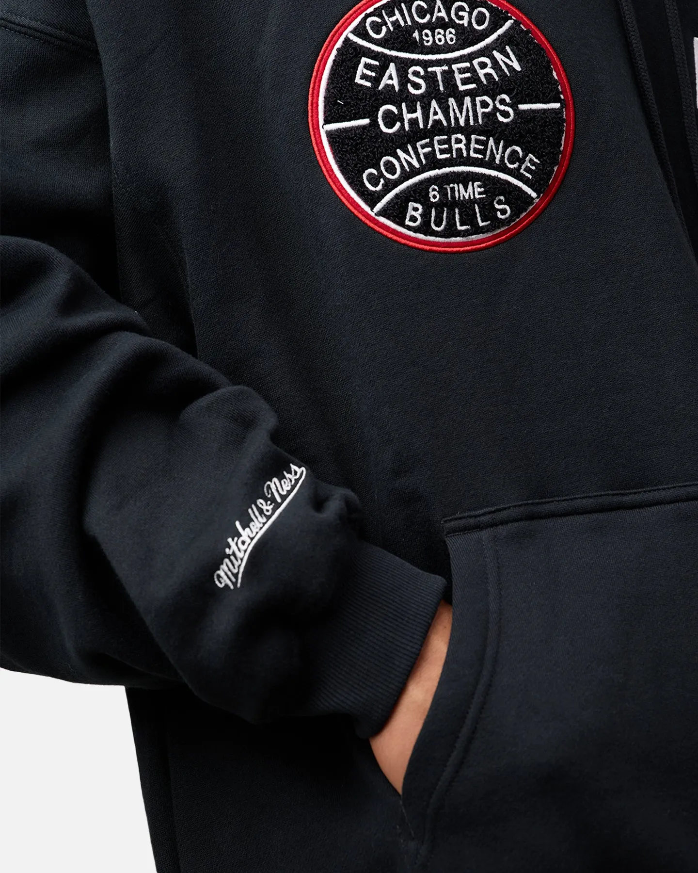 Mitchell & Ness Chicago Bulls Conference Hoodie Vintage Schwarz