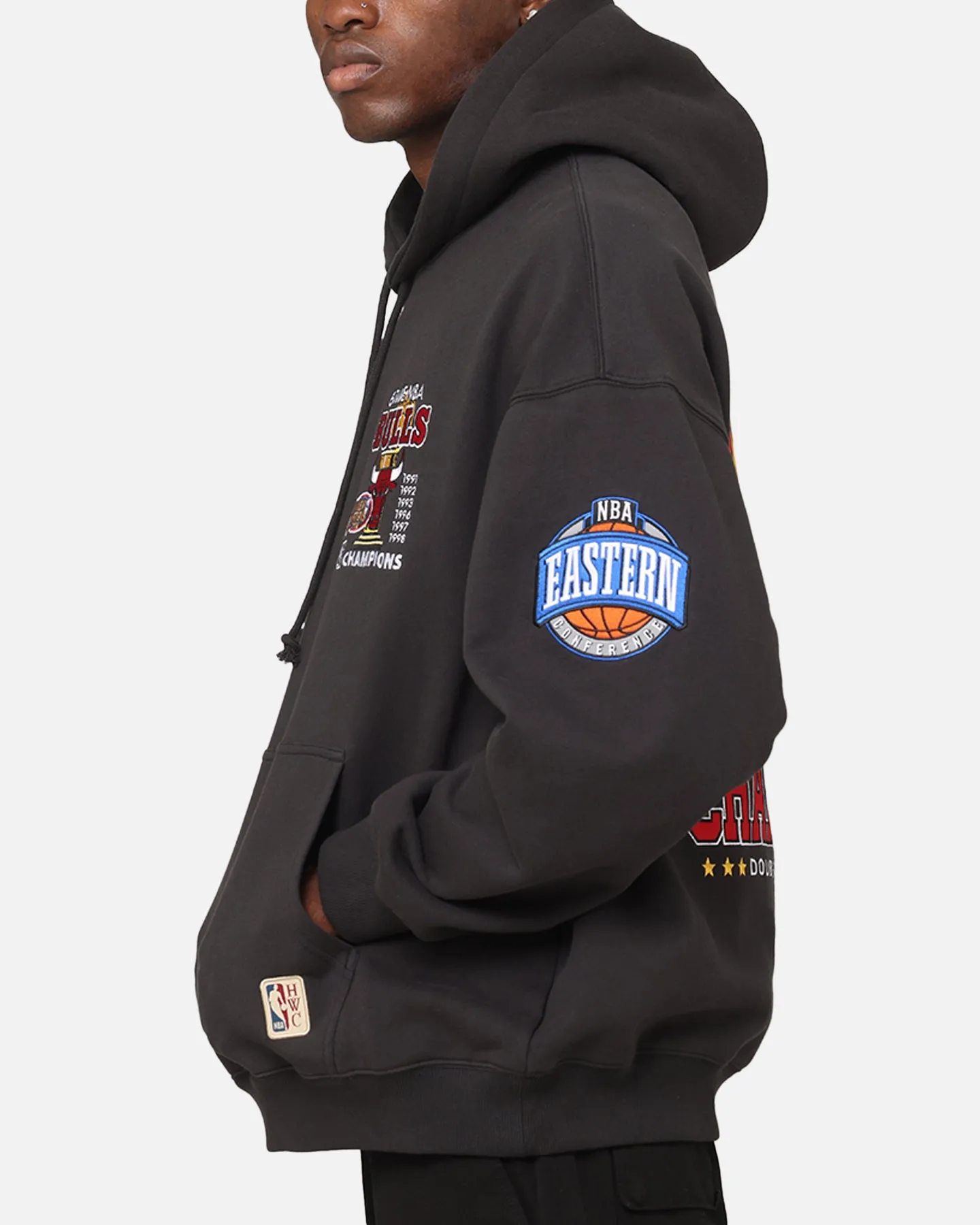 Mitchell & Ness Chicago Bulls Pinnacle Hoodie Ausgewaschen Schwarz