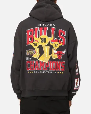 Mitchell & Ness Chicago Bulls Pinnacle Hoodie Ausgewaschen Schwarz