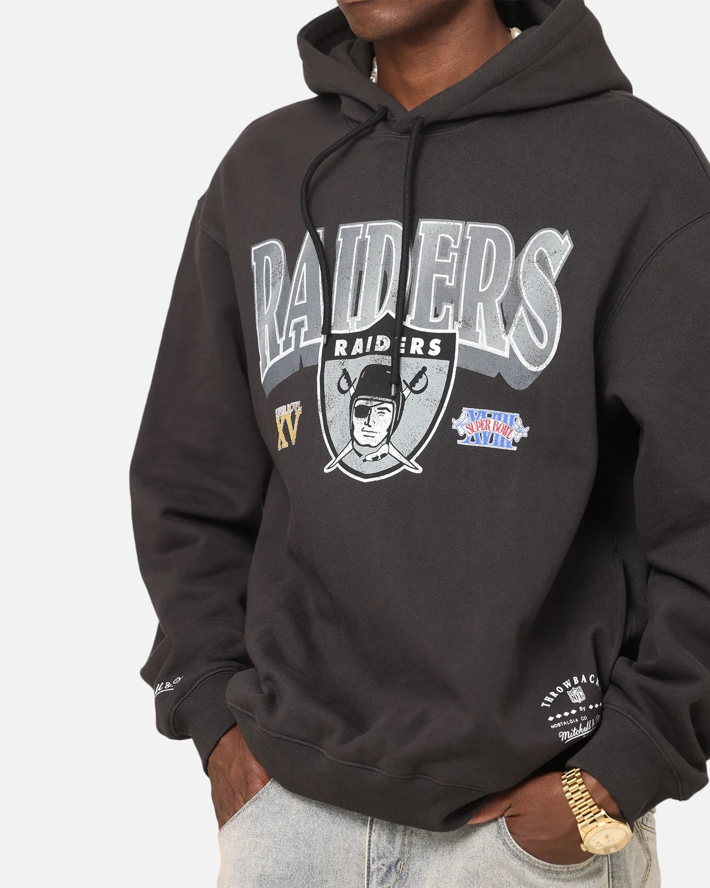 Mitchell & Ness Las Vegas Raiders Kapuzenpullover Vintage Schwarz