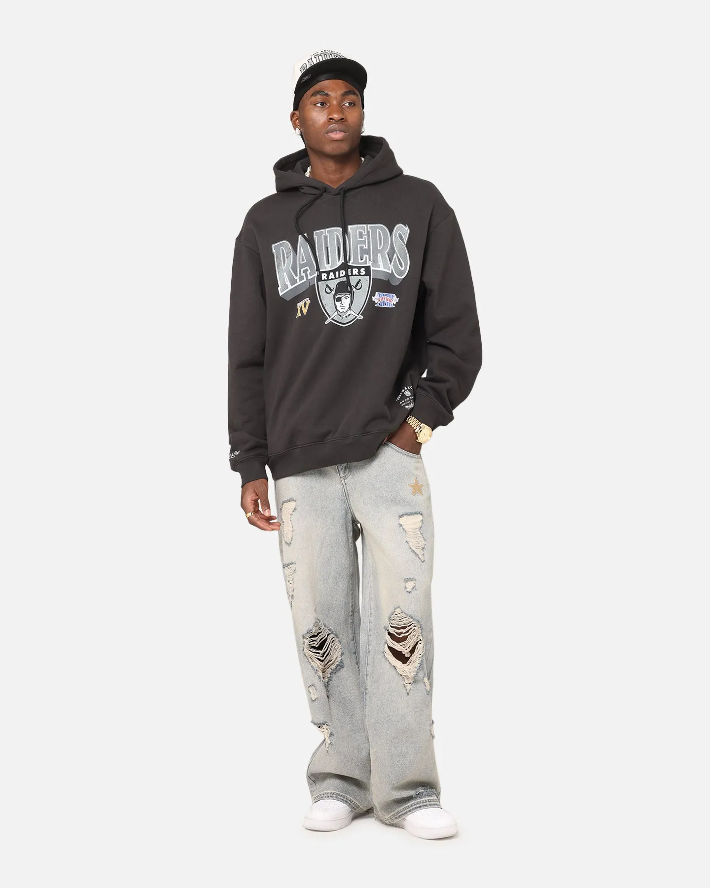 Mitchell & Ness Las Vegas Raiders Kapuzenpullover Vintage Schwarz