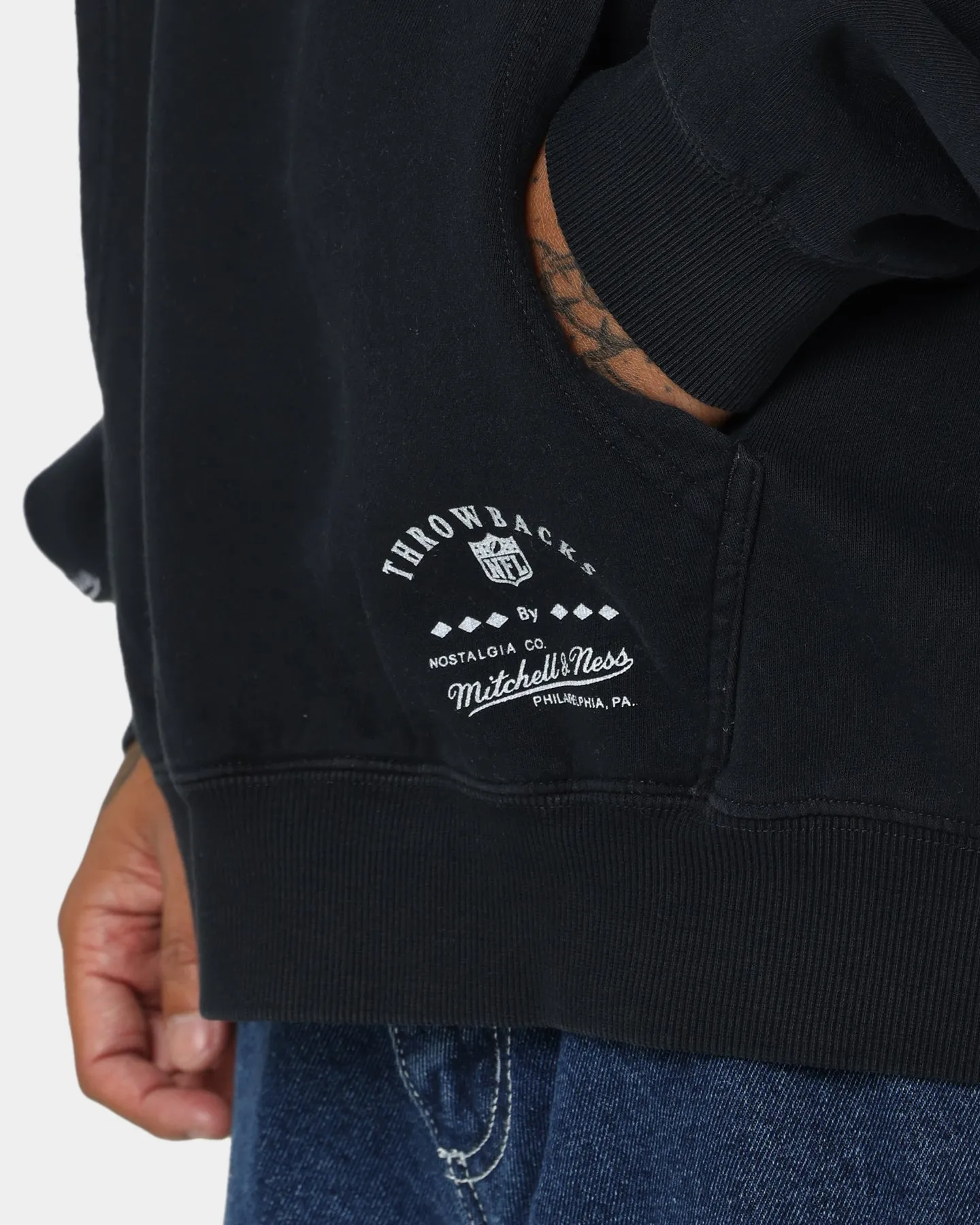 Mitchell & Ness Las Vegas Raiders Point Guard Hoodie Vintage Schwarz
