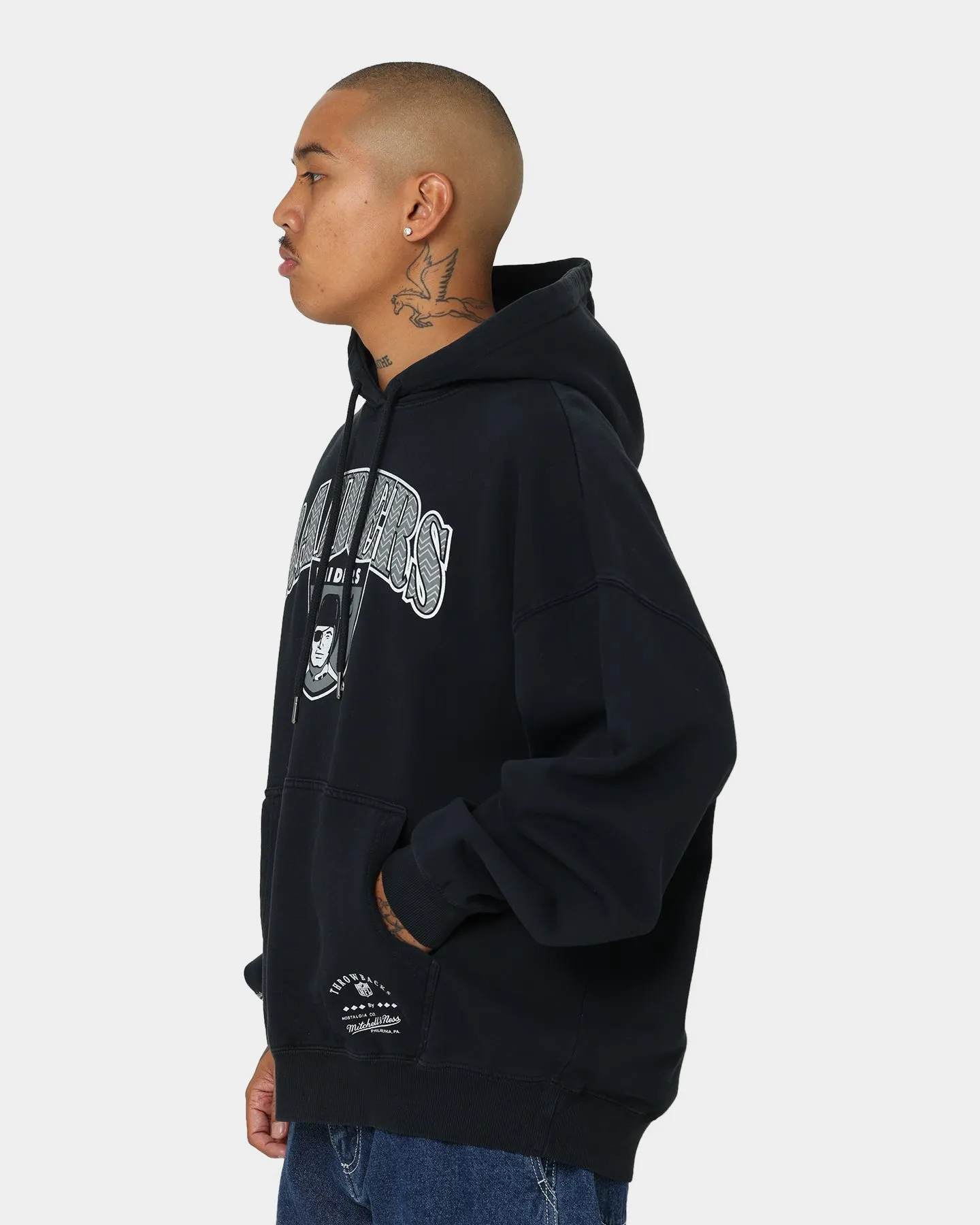 Mitchell & Ness Las Vegas Raiders Point Guard Hoodie Vintage Schwarz