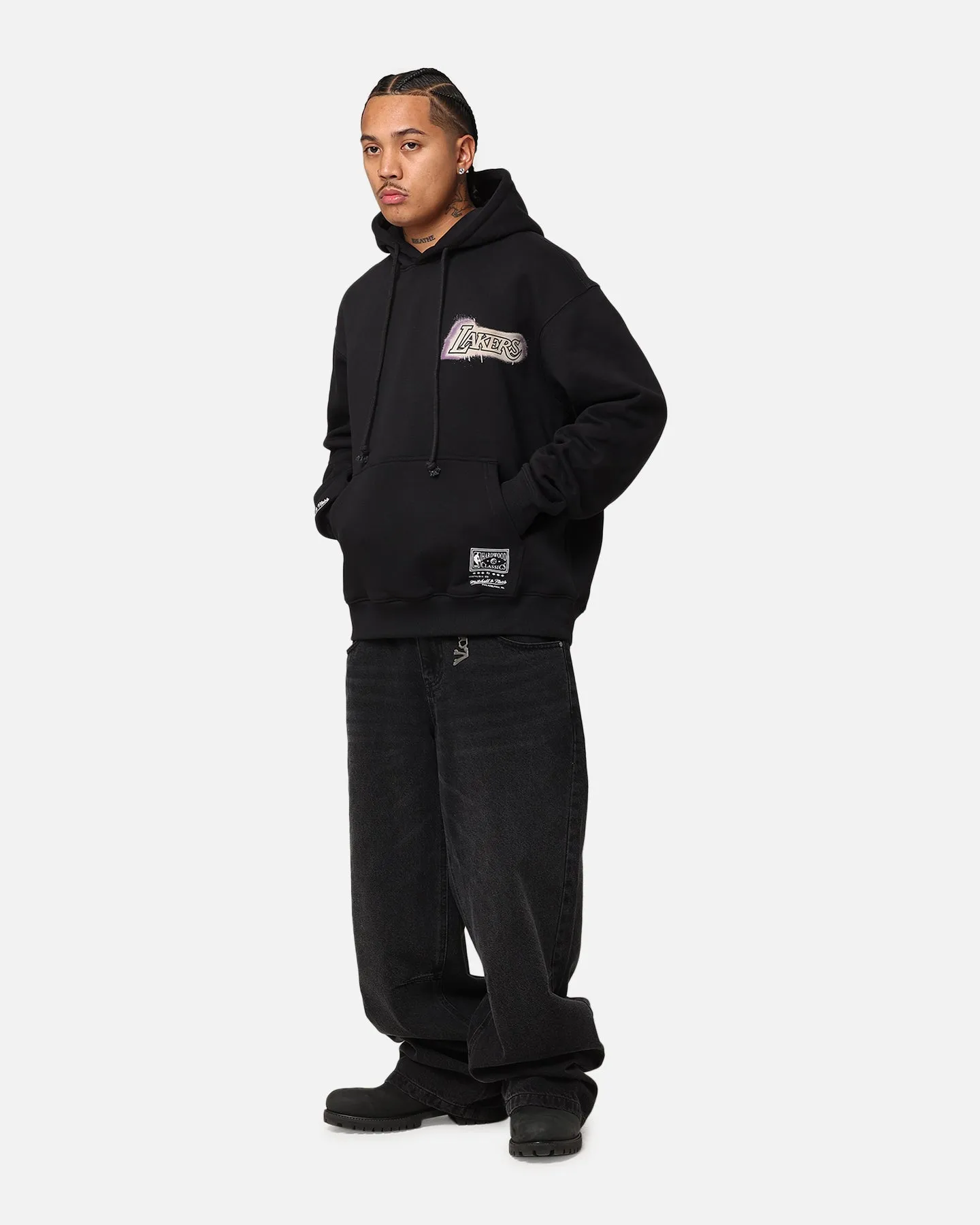 Mitchell & Ness Los Angeles Lakers Champs Graffiti Hoodie Vintage Schwarz