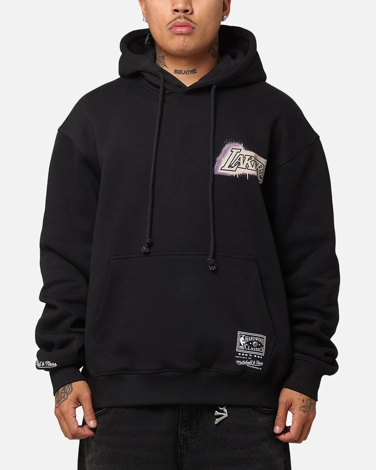 Mitchell & Ness Los Angeles Lakers Champs Graffiti Hoodie Vintage Schwarz