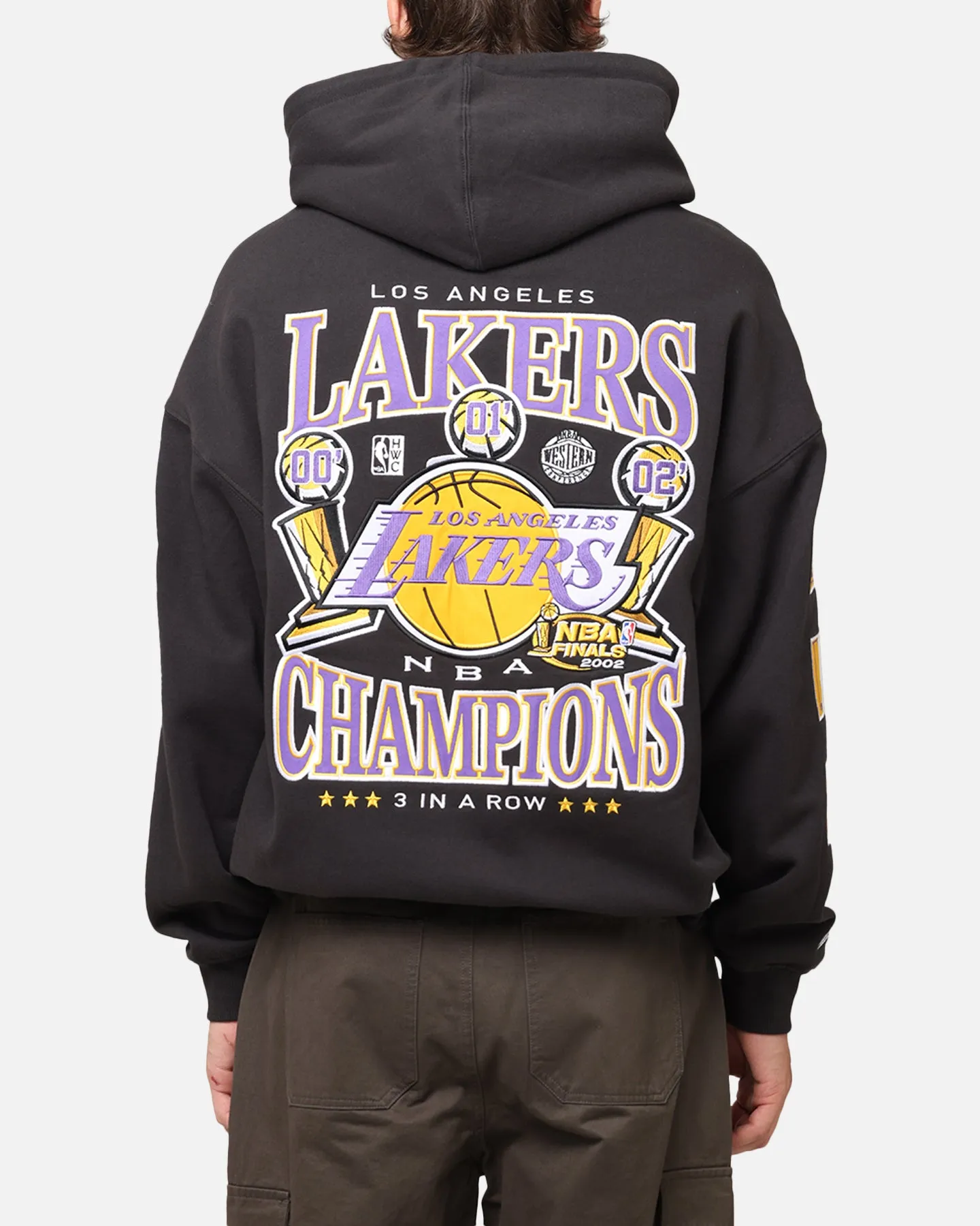 Mitchell & Ness Los Angeles Lakers Pinnacle Kapuzenpullover Ausgewaschen Schwarz