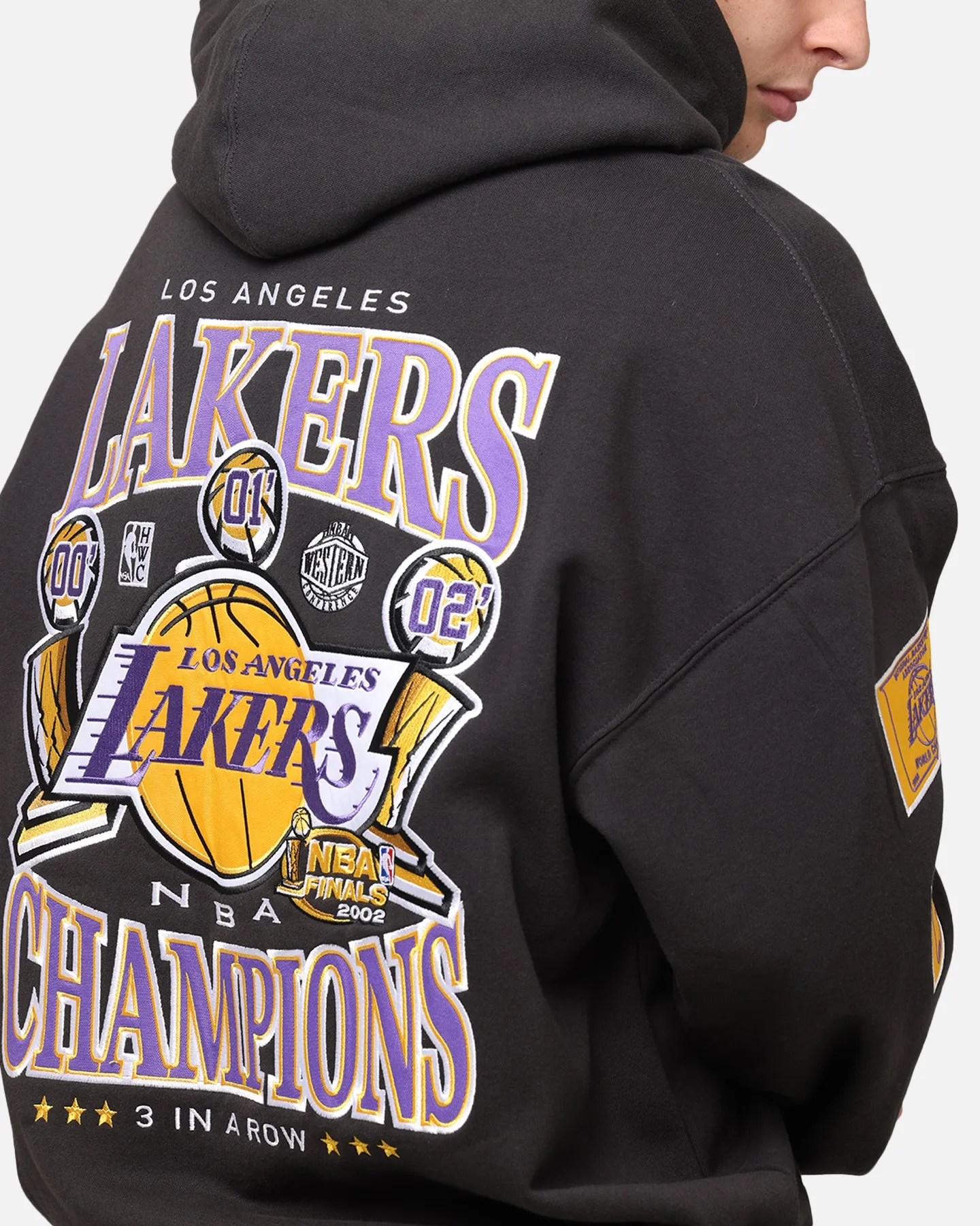 Mitchell & Ness Los Angeles Lakers Pinnacle Kapuzenpullover Ausgewaschen Schwarz