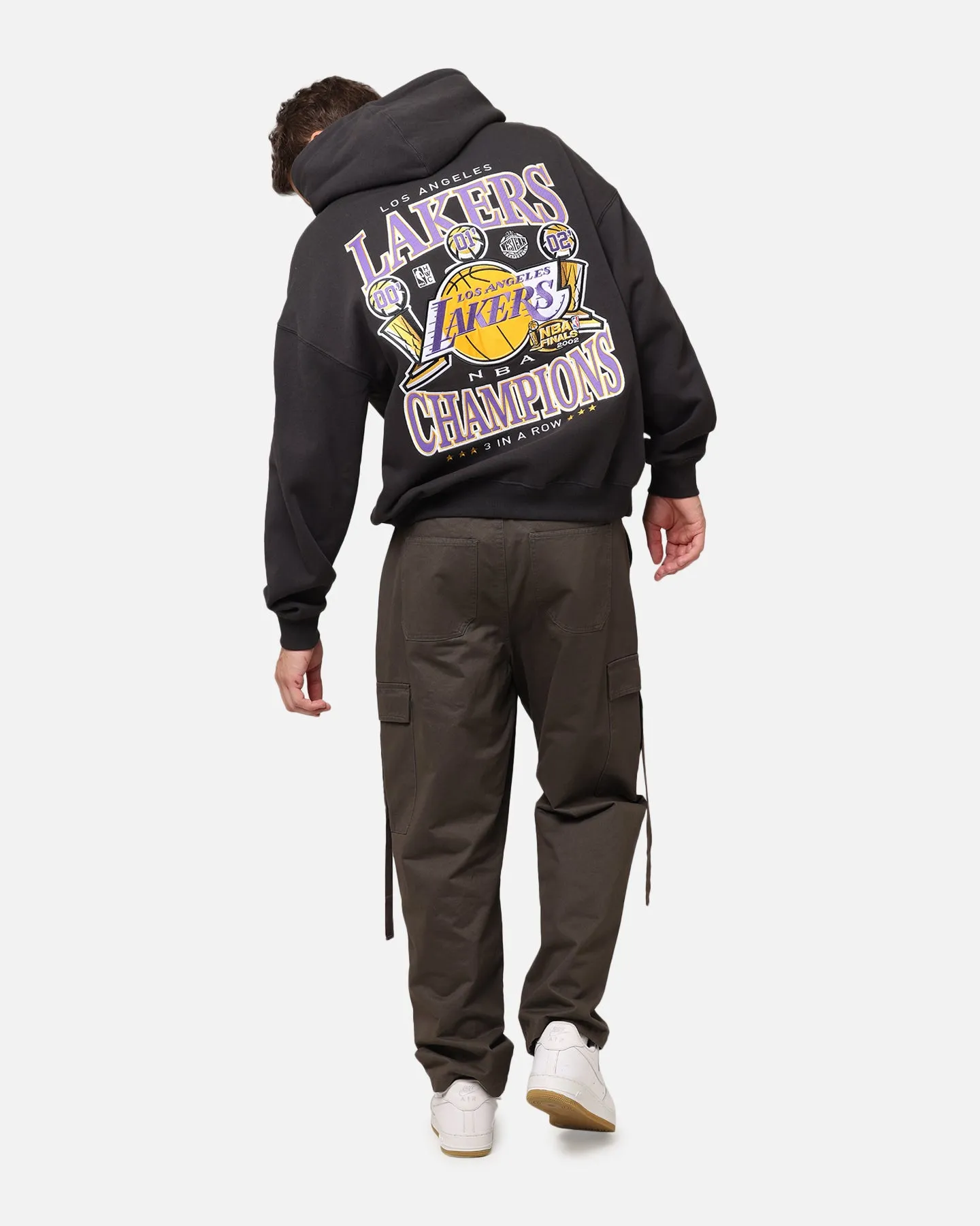 Mitchell & Ness Los Angeles Lakers Pinnacle Kapuzenpullover Ausgewaschen Schwarz