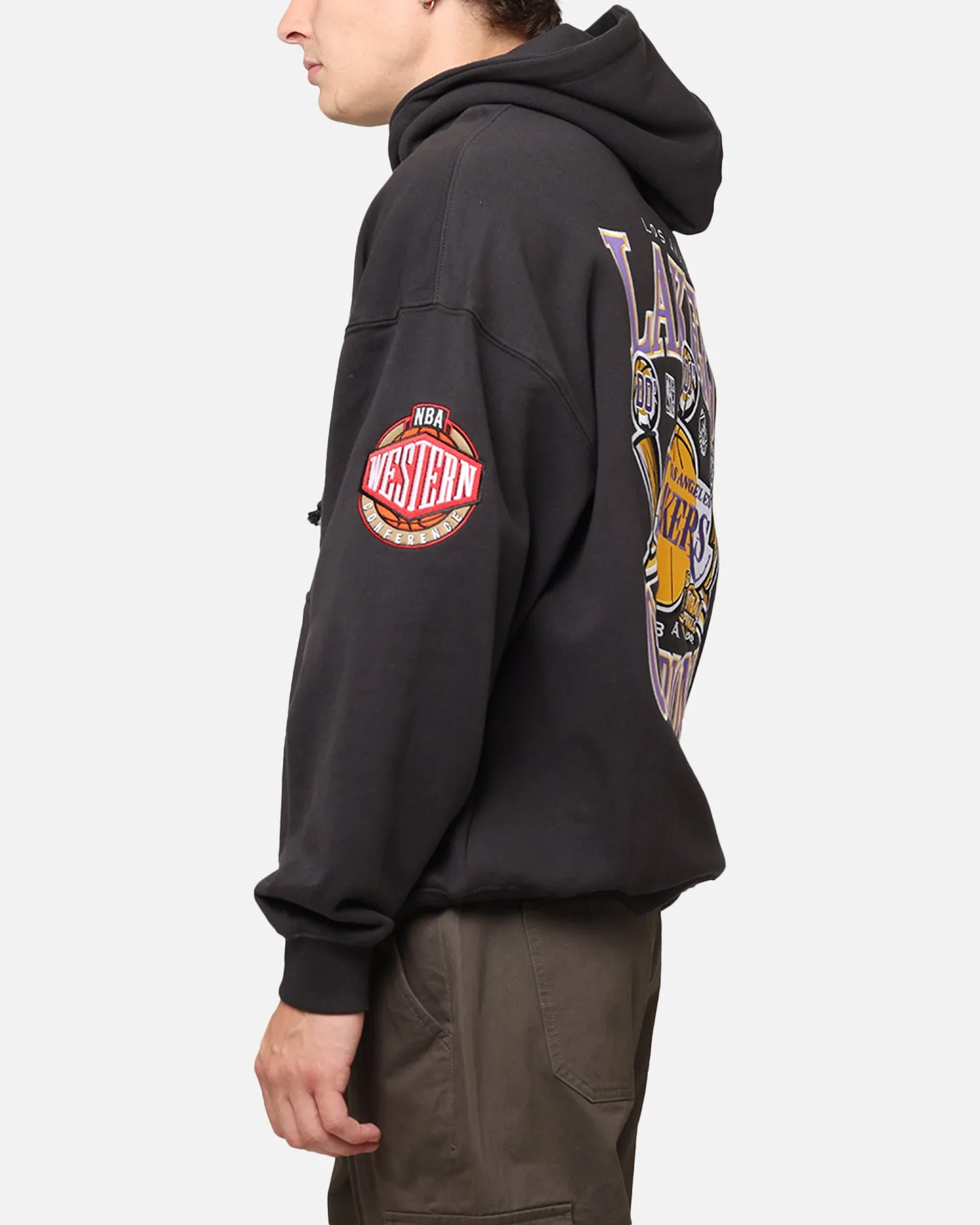 Mitchell & Ness Los Angeles Lakers Pinnacle Kapuzenpullover Ausgewaschen Schwarz