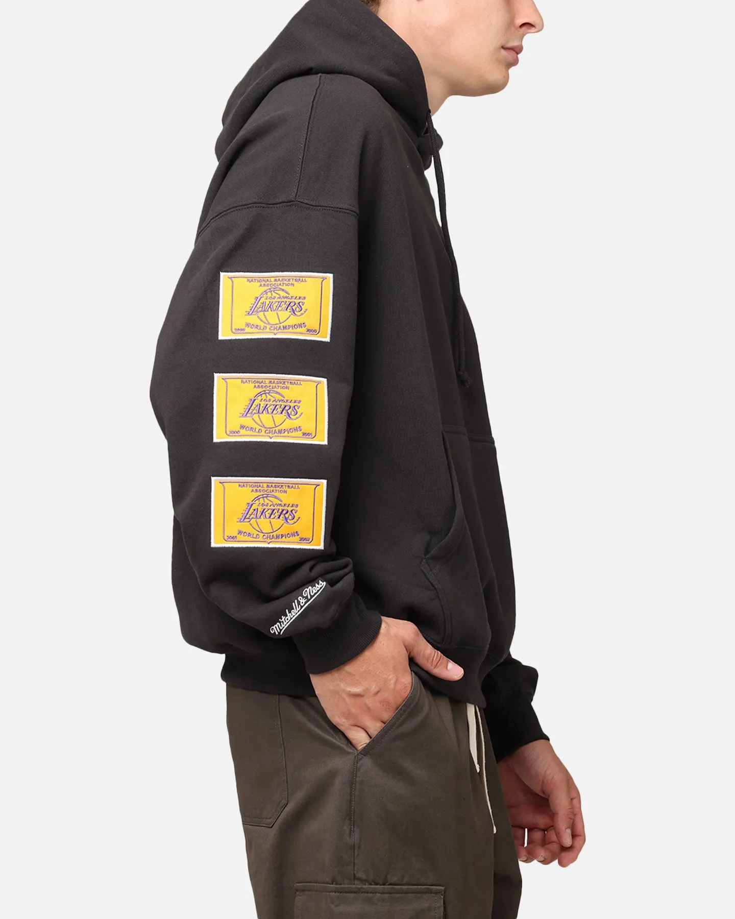 Mitchell & Ness Los Angeles Lakers Pinnacle Kapuzenpullover Ausgewaschen Schwarz