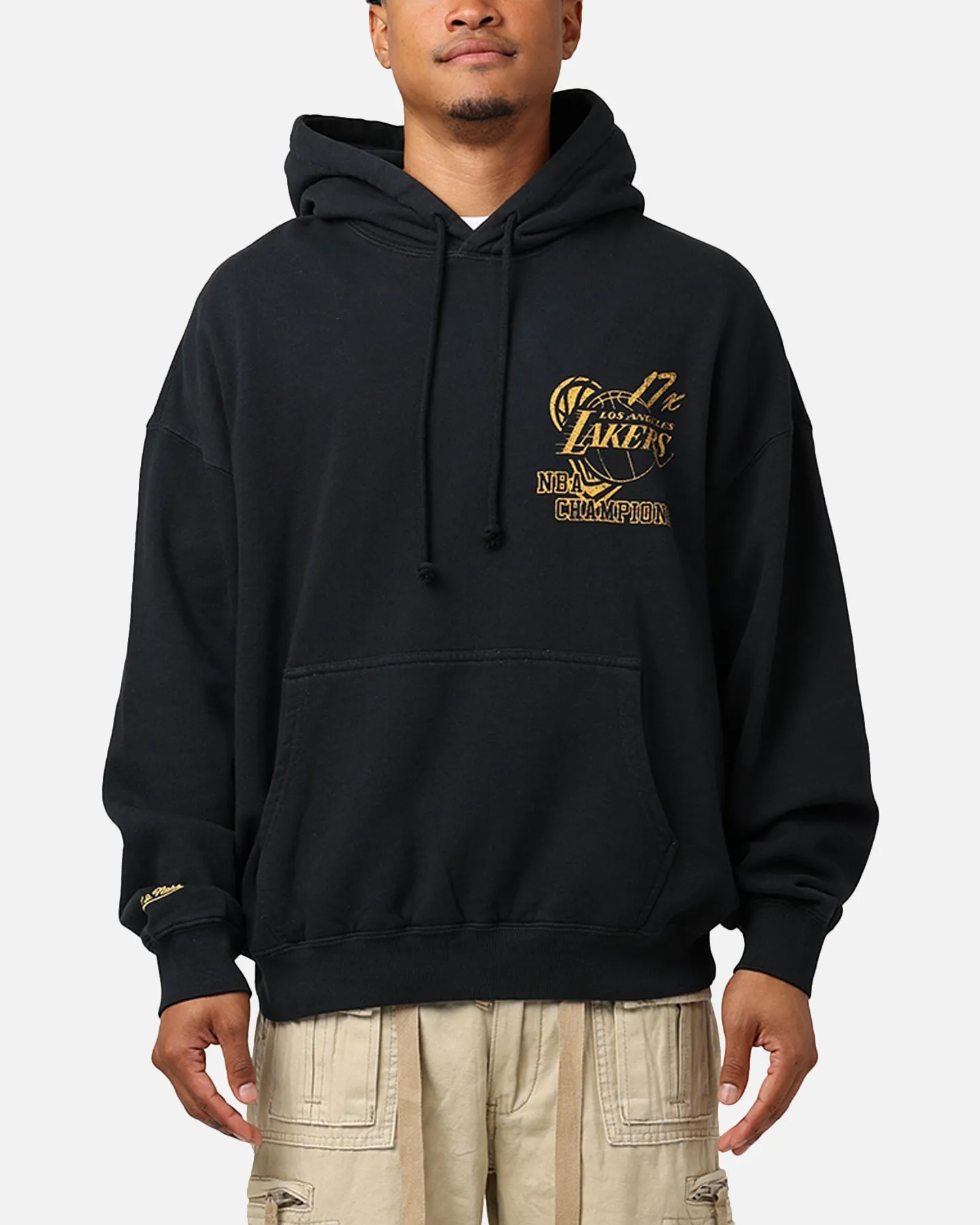 Mitchell & Ness Los Angeles Lakers Ringe Hoodie Vintage Schwarz