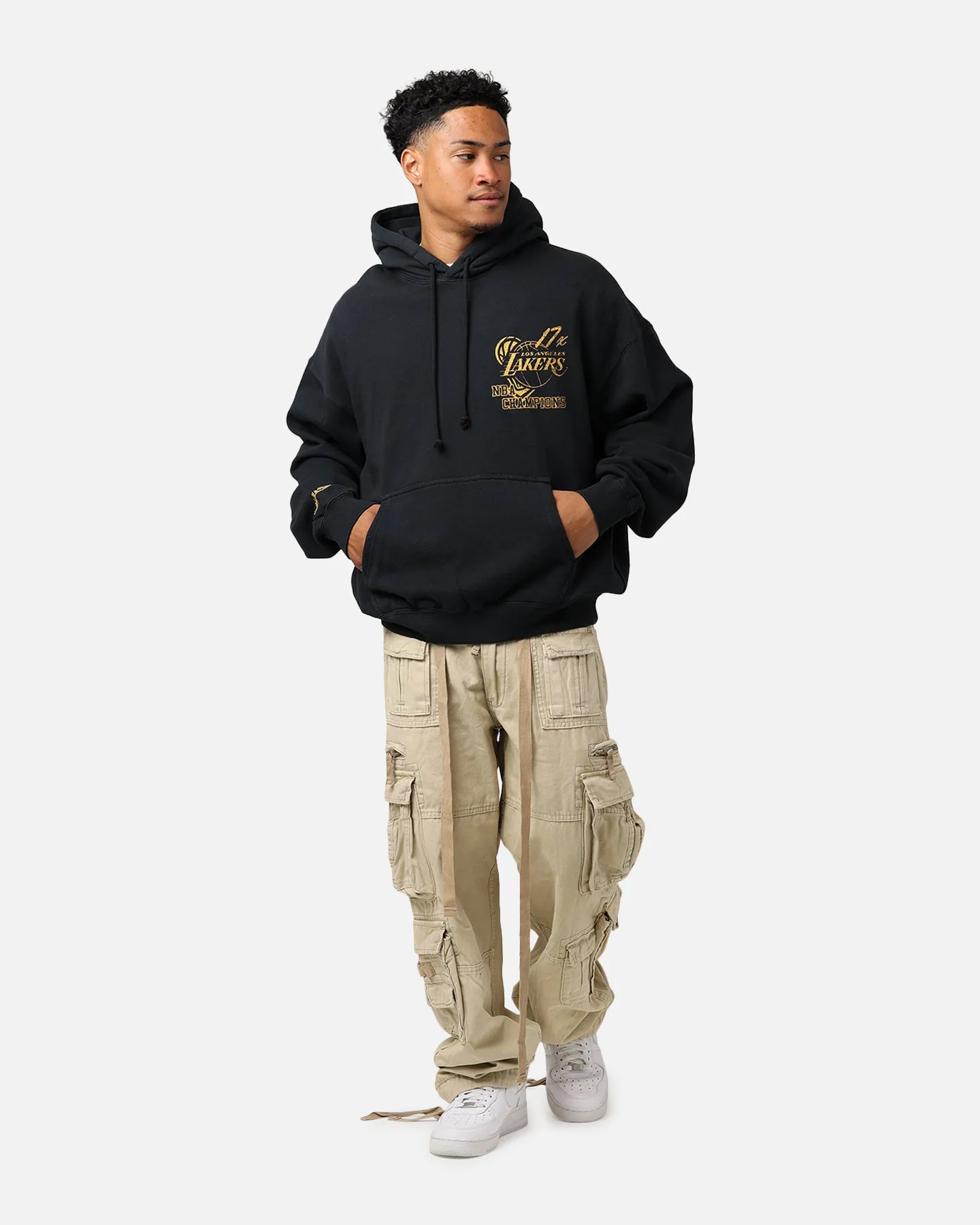 Mitchell & Ness Los Angeles Lakers Ringe Hoodie Vintage Schwarz