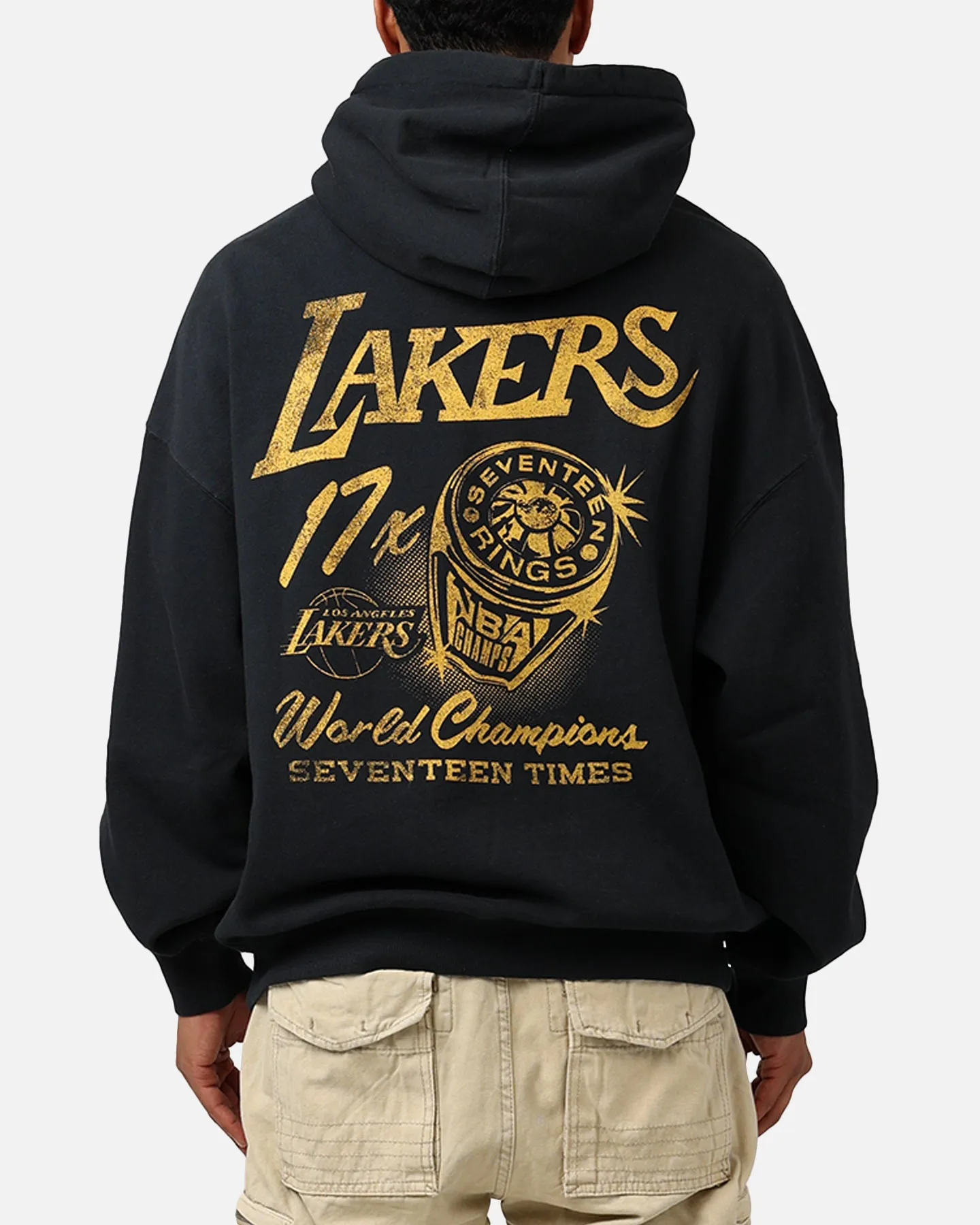 Mitchell & Ness Los Angeles Lakers Ringe Hoodie Vintage Schwarz