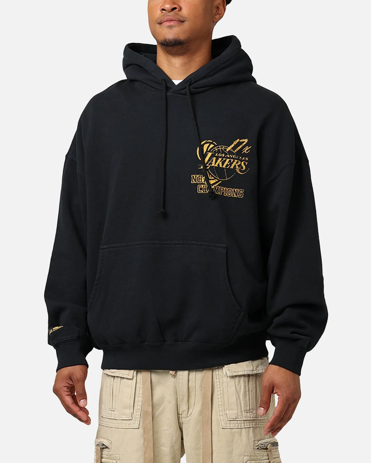 Mitchell & Ness Los Angeles Lakers Ringe Hoodie Vintage Schwarz