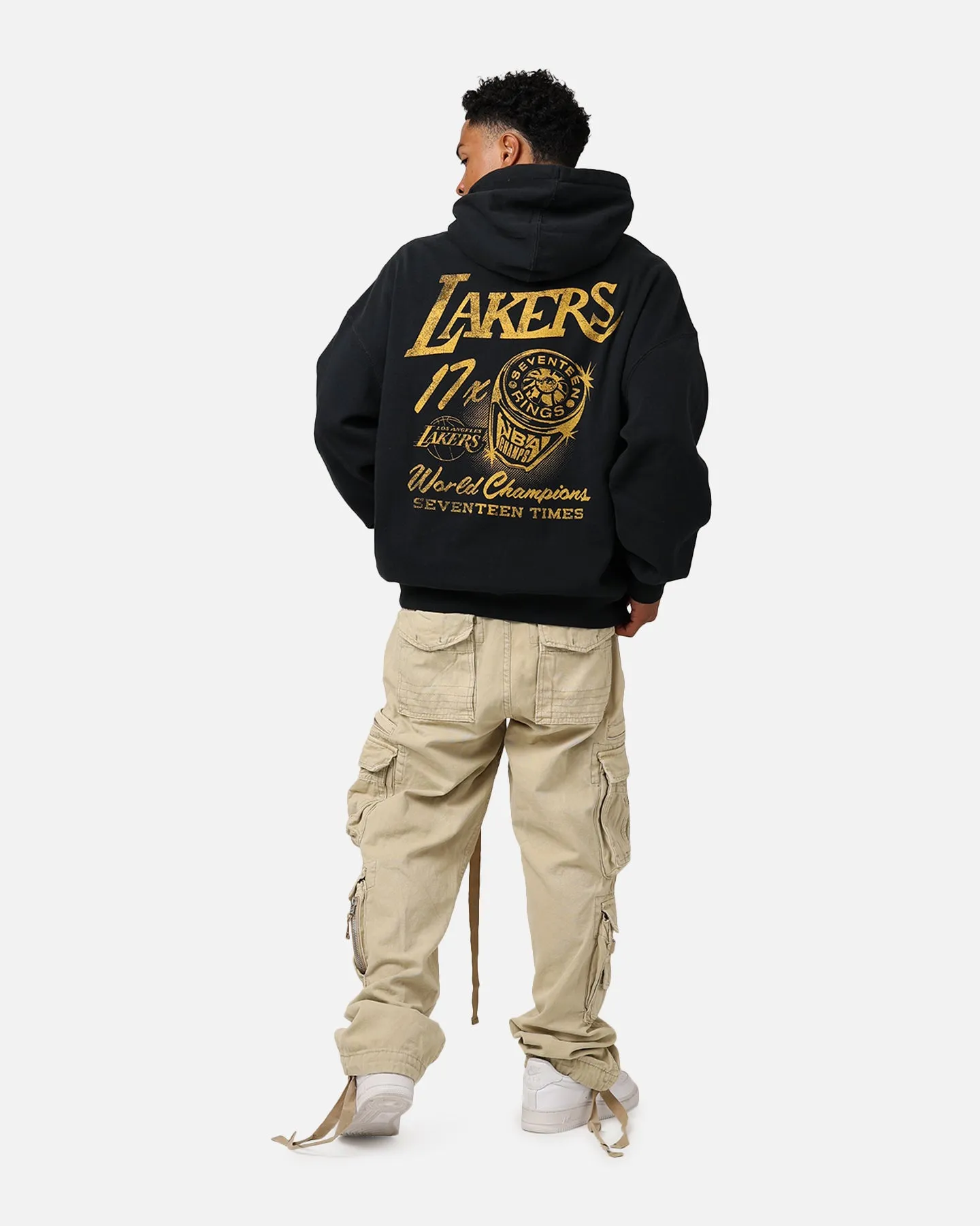 Mitchell & Ness Los Angeles Lakers Ringe Hoodie Vintage Schwarz