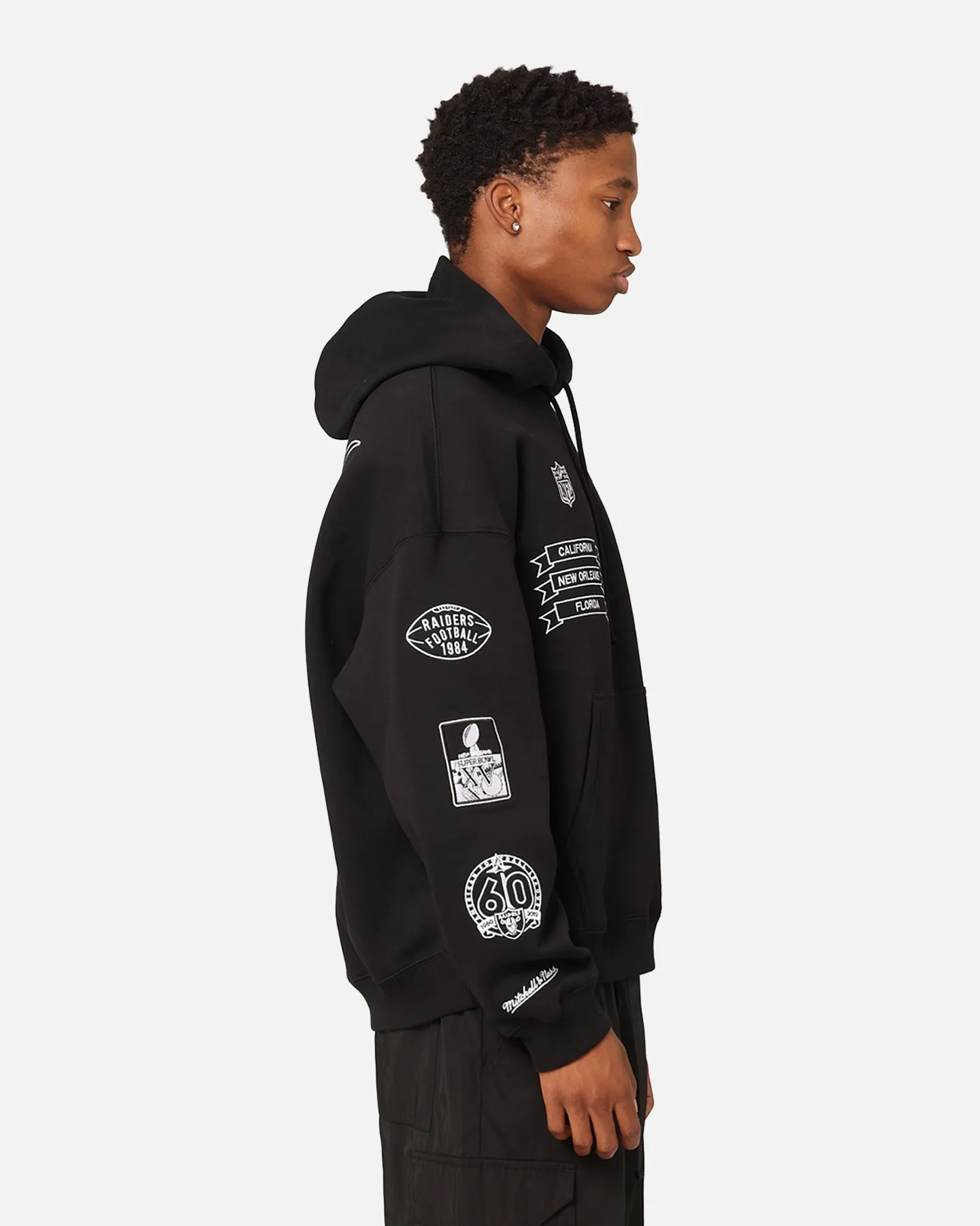Mitchell & Ness Los Angeles Raiders History Hoodie Vintage Schwarz