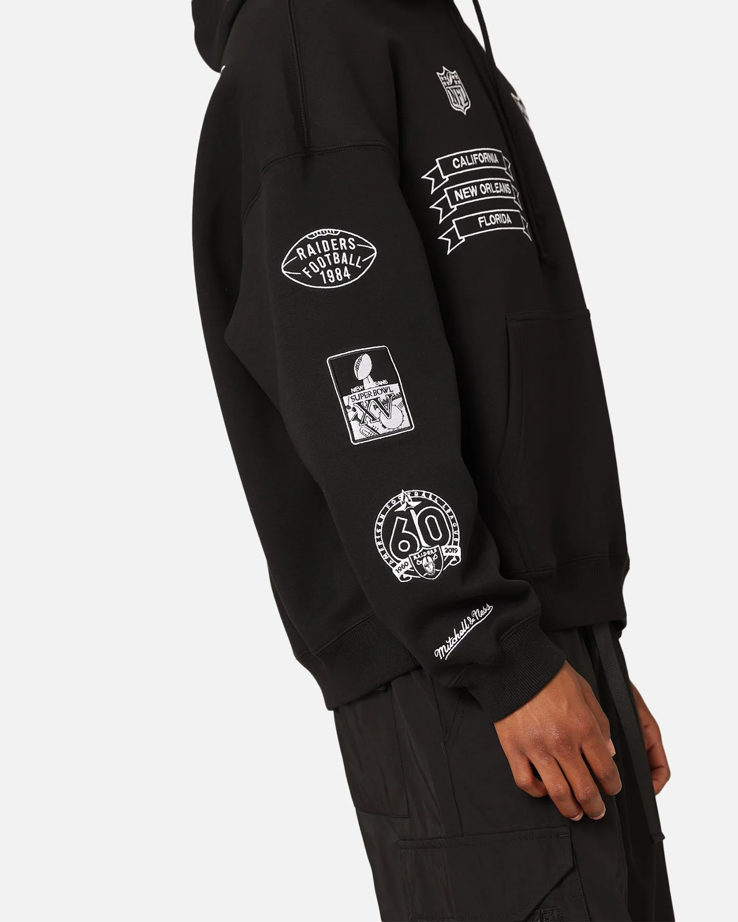 Mitchell & Ness Los Angeles Raiders History Hoodie Vintage Schwarz