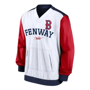 MLB - Herren Boston Red Sox Rewind Aufwärm-V-Ausschnitt Pullover Jacke (NMMJ 99MJ BRS 0RB)