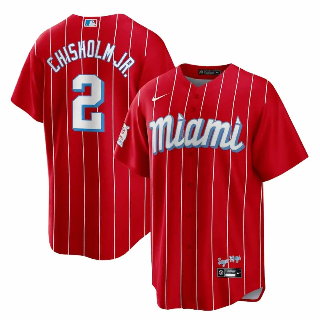 MLB - Herren Miami Marlins Jazz Chisolm Jr. Replika-Trikot (T770 03VR MQ7 C02)