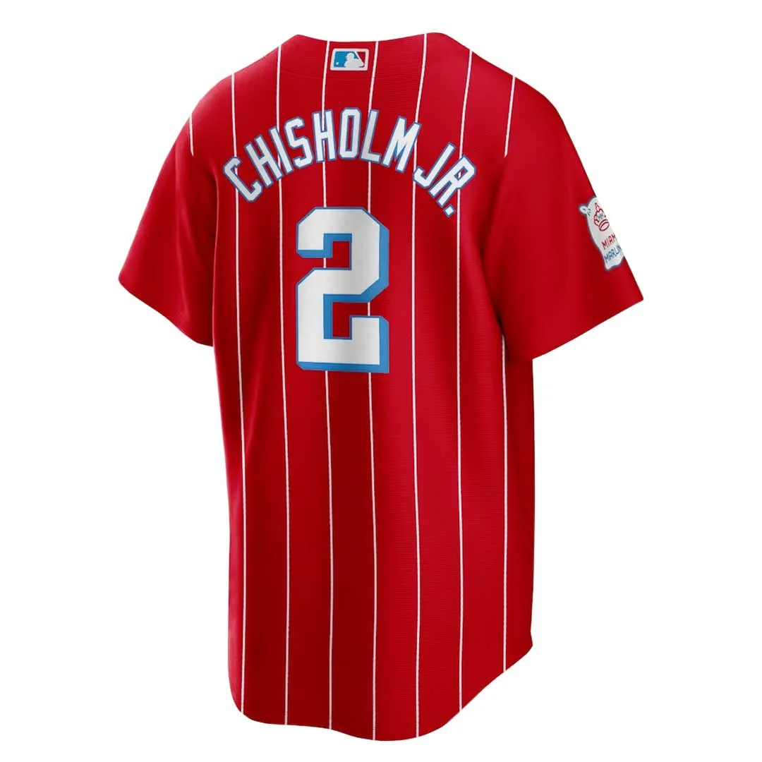 MLB - Herren Miami Marlins Jazz Chisolm Jr. Replika-Trikot (T770 03VR MQ7 C02)