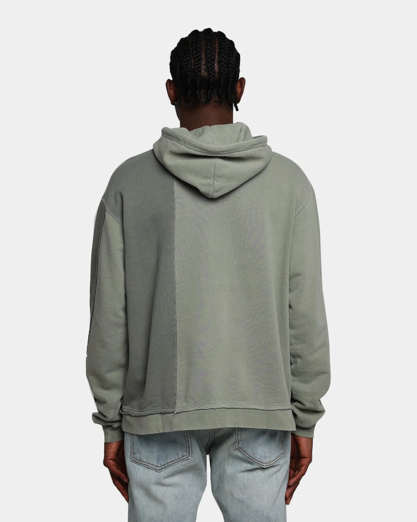 MNML Vintage Hoodie mit Paneele in Olive