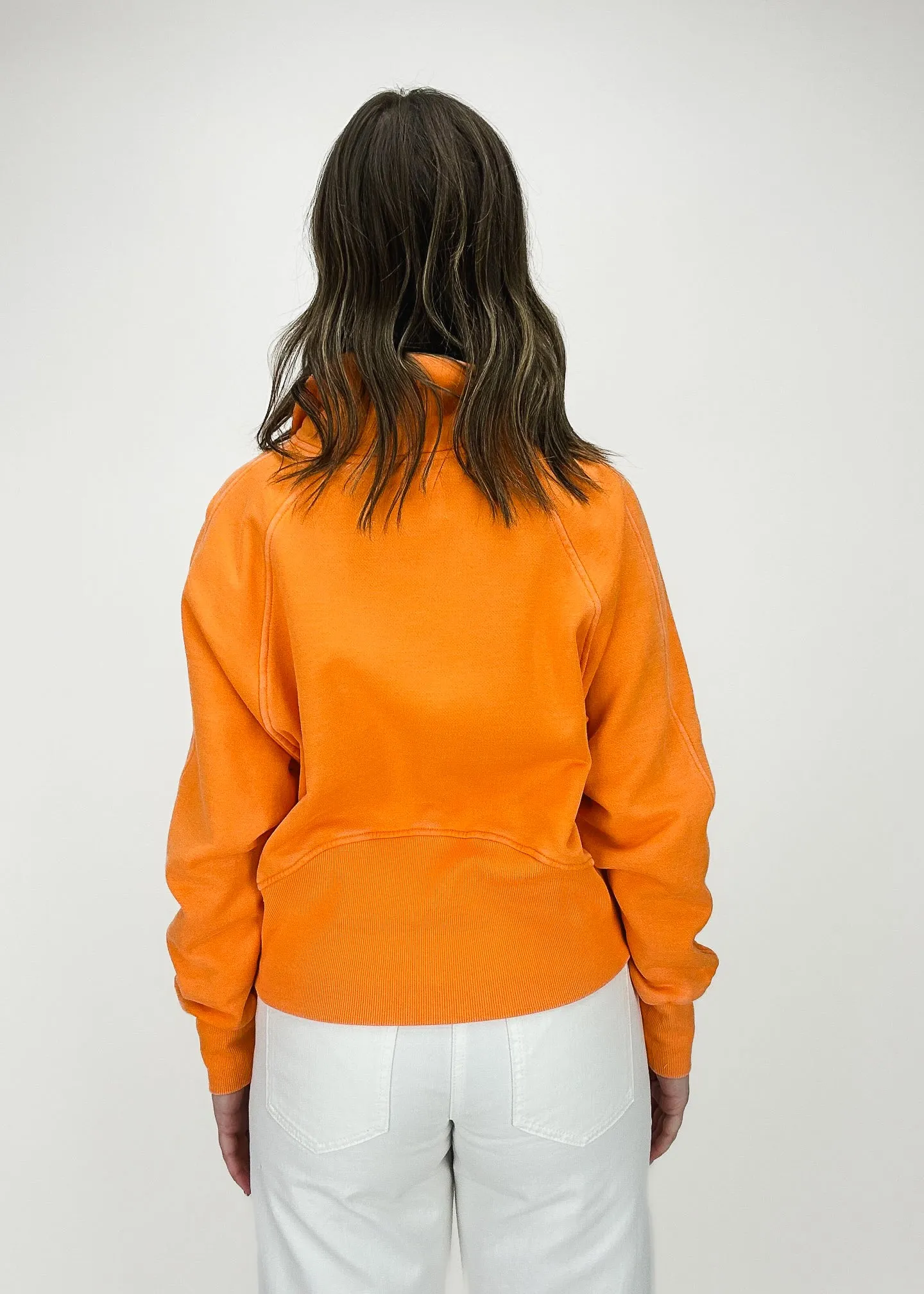 Molly Viertel-Zip Pullover - Orange