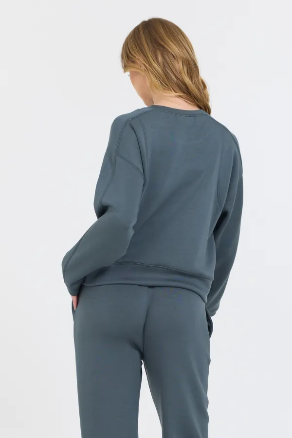 Berggrauer Wolken-Fleece Pullover