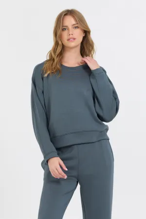 Berggrauer Wolken-Fleece Pullover