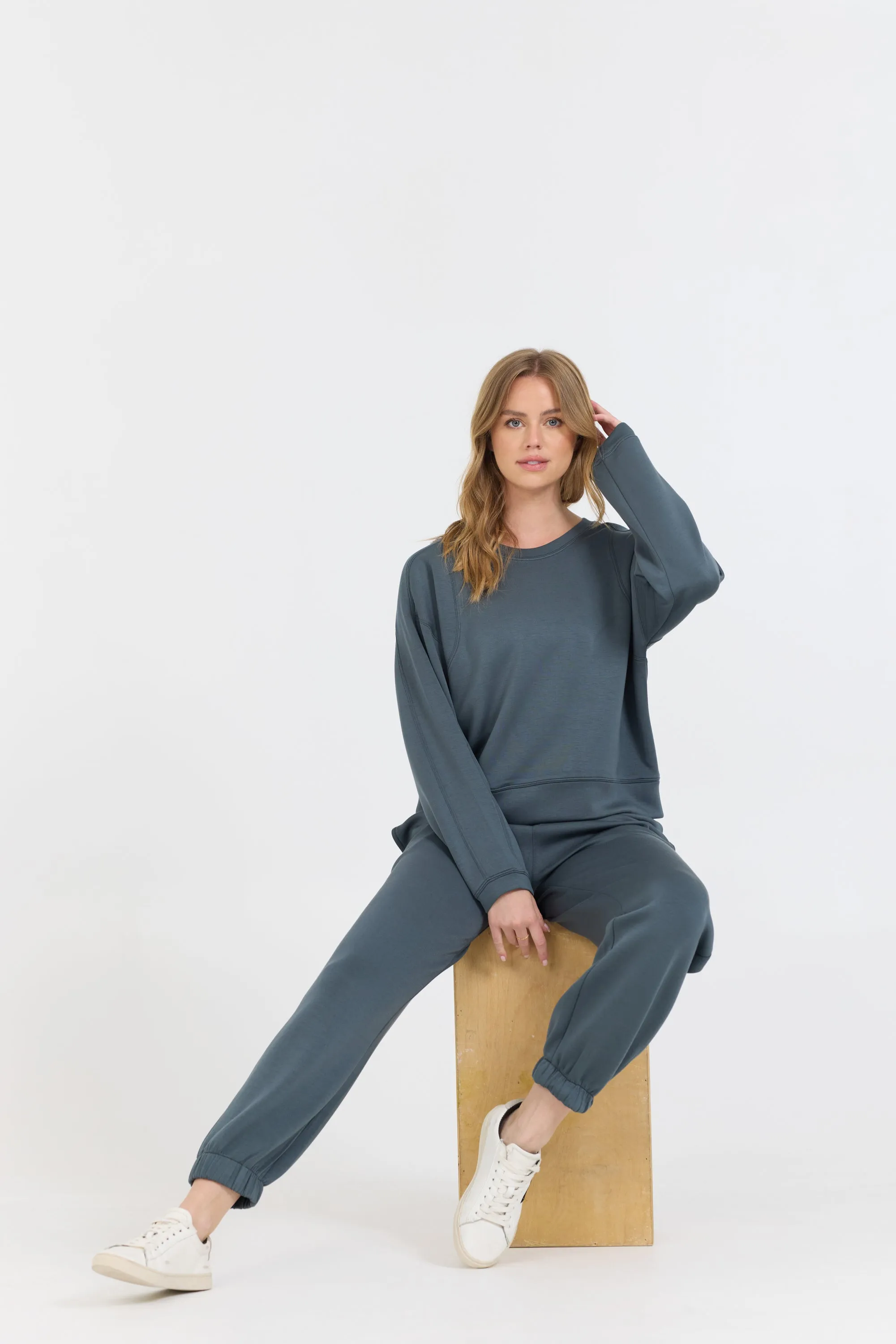 Berggrauer Wolken-Fleece Pullover