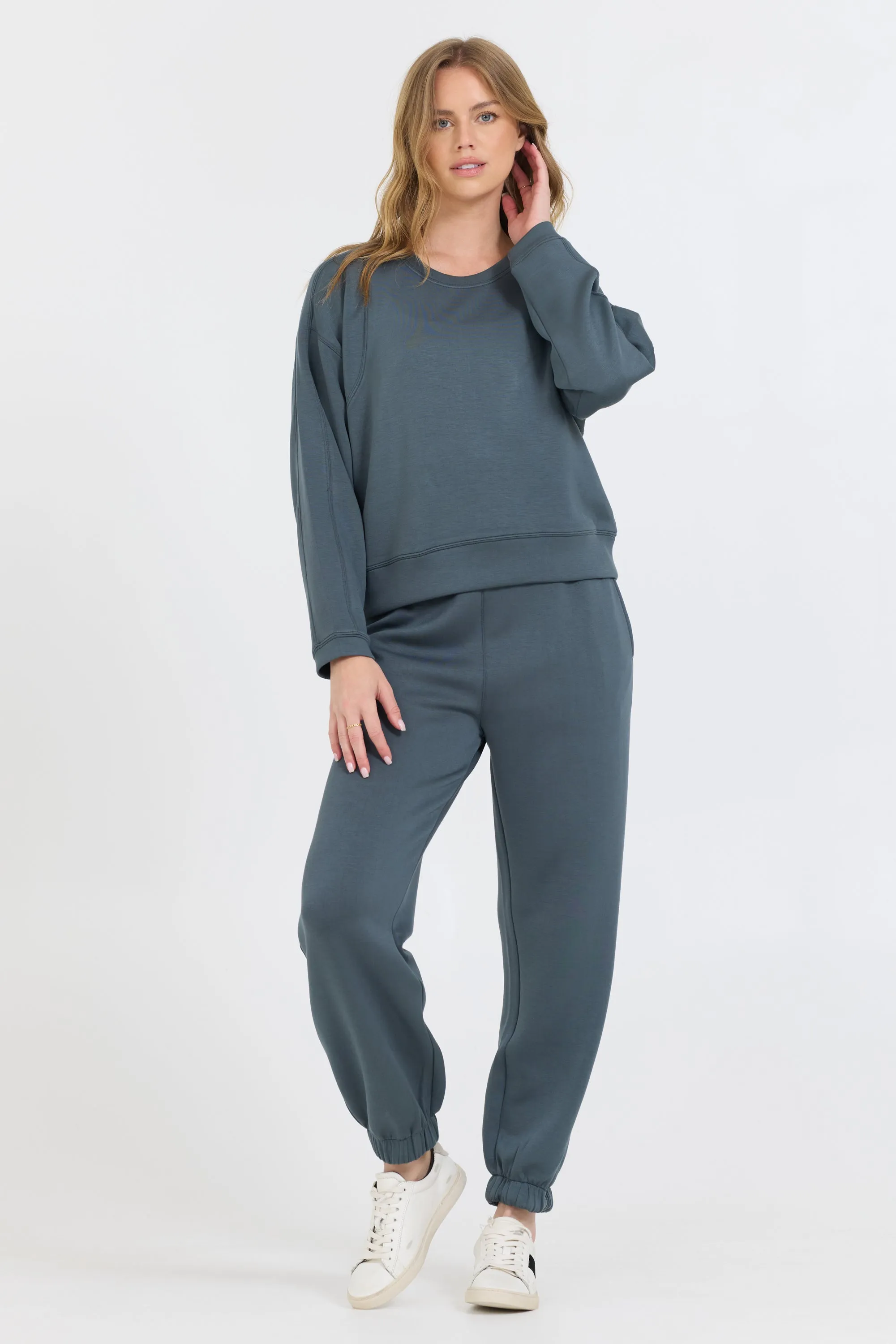 Berggrauer Wolken-Fleece Pullover