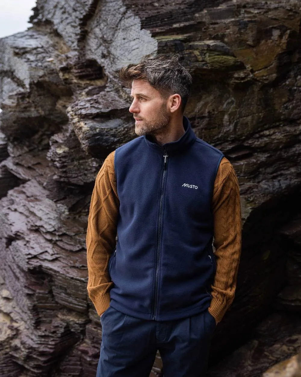 Musto Herren Nautic Polartec Fleece Weste Musto Kleidung