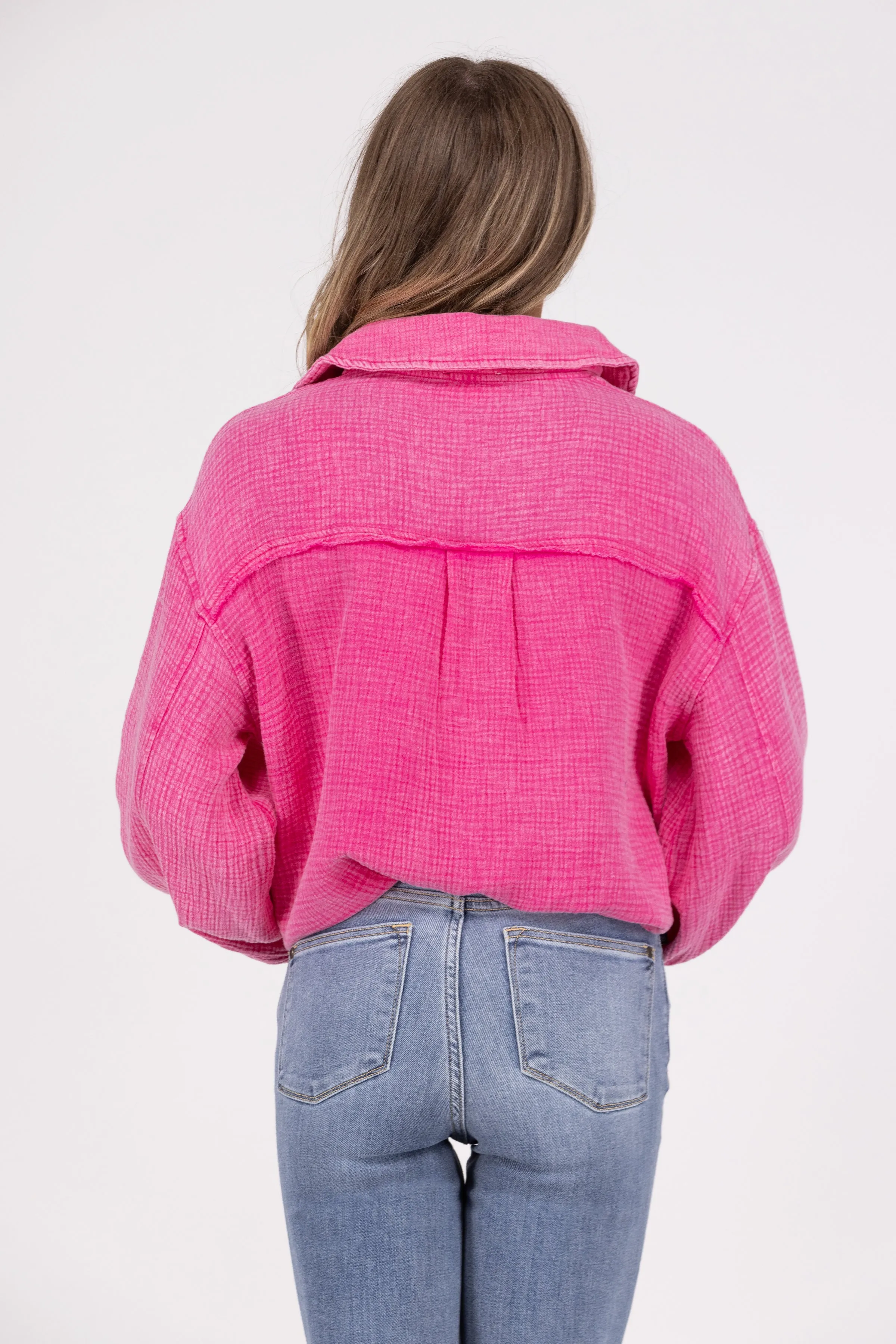Meine Art von Damen strukturierter leichter Shacket