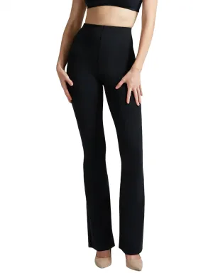 Neoprene Schlaghose in Schwarz