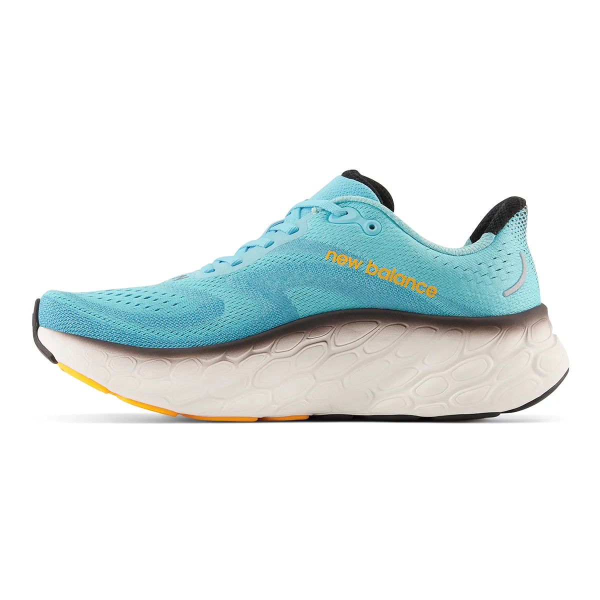 New Balance Fresh Foam X More V4 - Sommer Aqua - Schwarz - Leuchtende Ringelblume