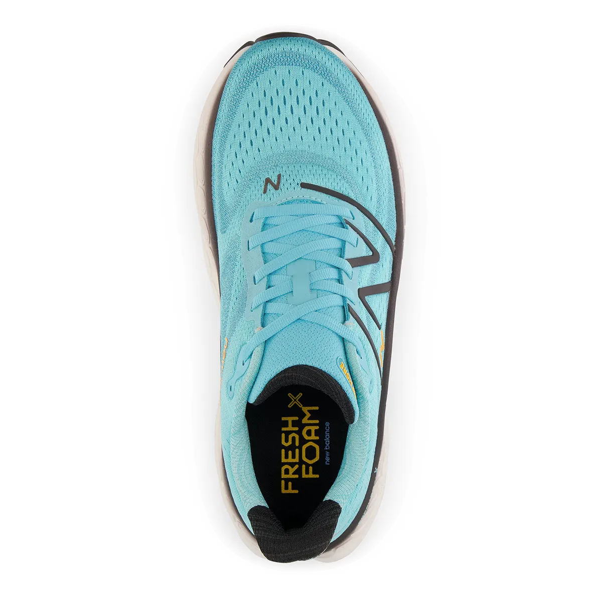 New Balance Fresh Foam X More V4 - Sommer Aqua - Schwarz - Leuchtende Ringelblume