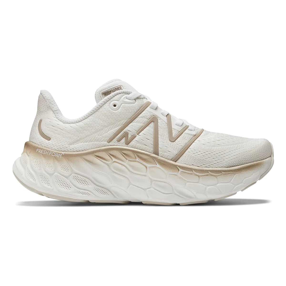 New Balance Fresh Foam X More V4 - Weiß - Gold Metallic - Moonbeam