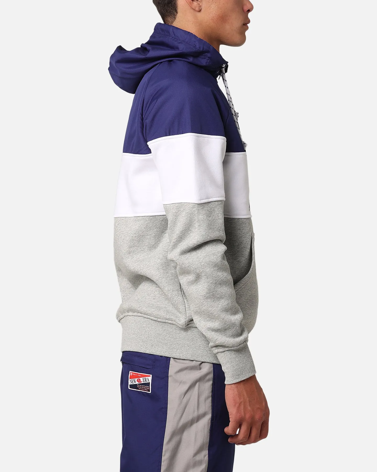 New Era Los Angeles Dodgers Viertel-Reißverschluss Hoodie Dunkelblau