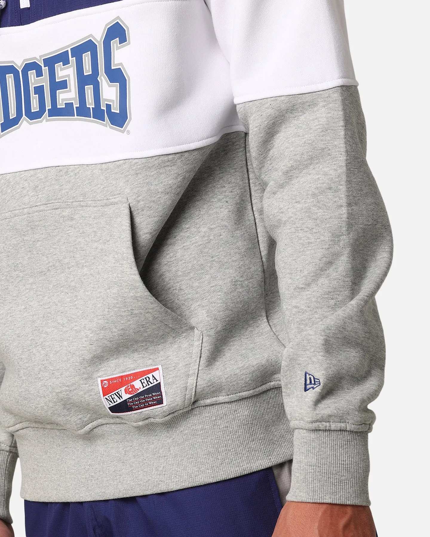 New Era Los Angeles Dodgers Viertel-Reißverschluss Hoodie Dunkelblau