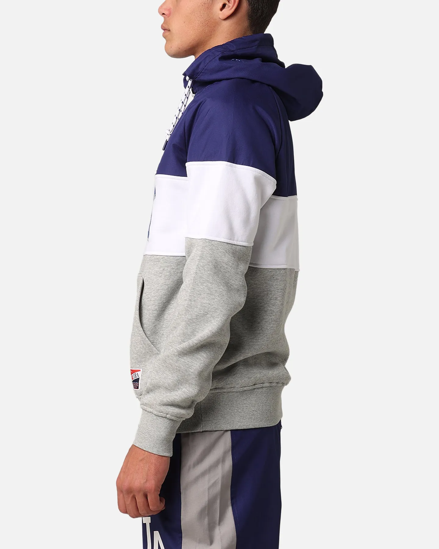 New Era Los Angeles Dodgers Viertel-Reißverschluss Hoodie Dunkelblau